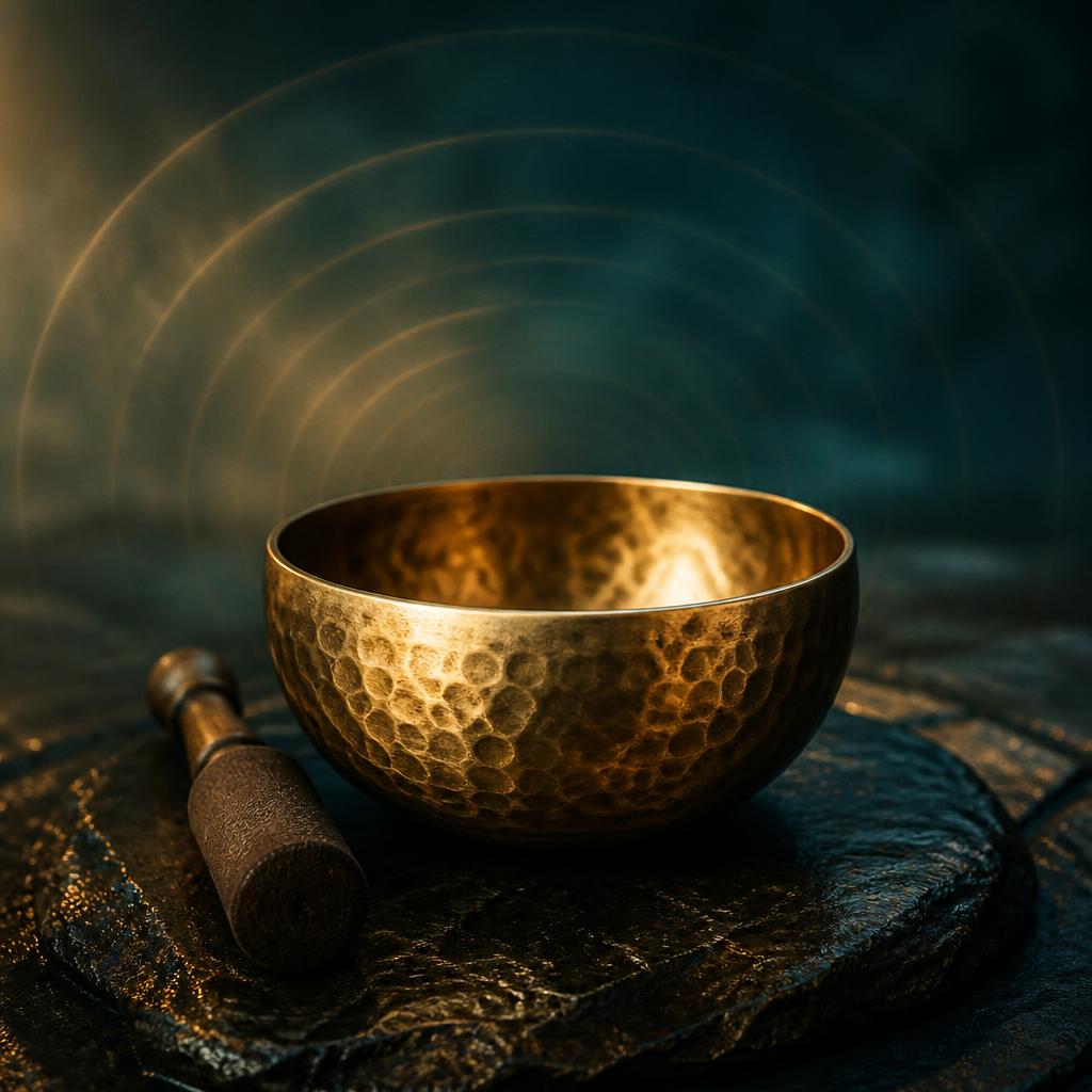 Hand-hammered bronze singing bowl